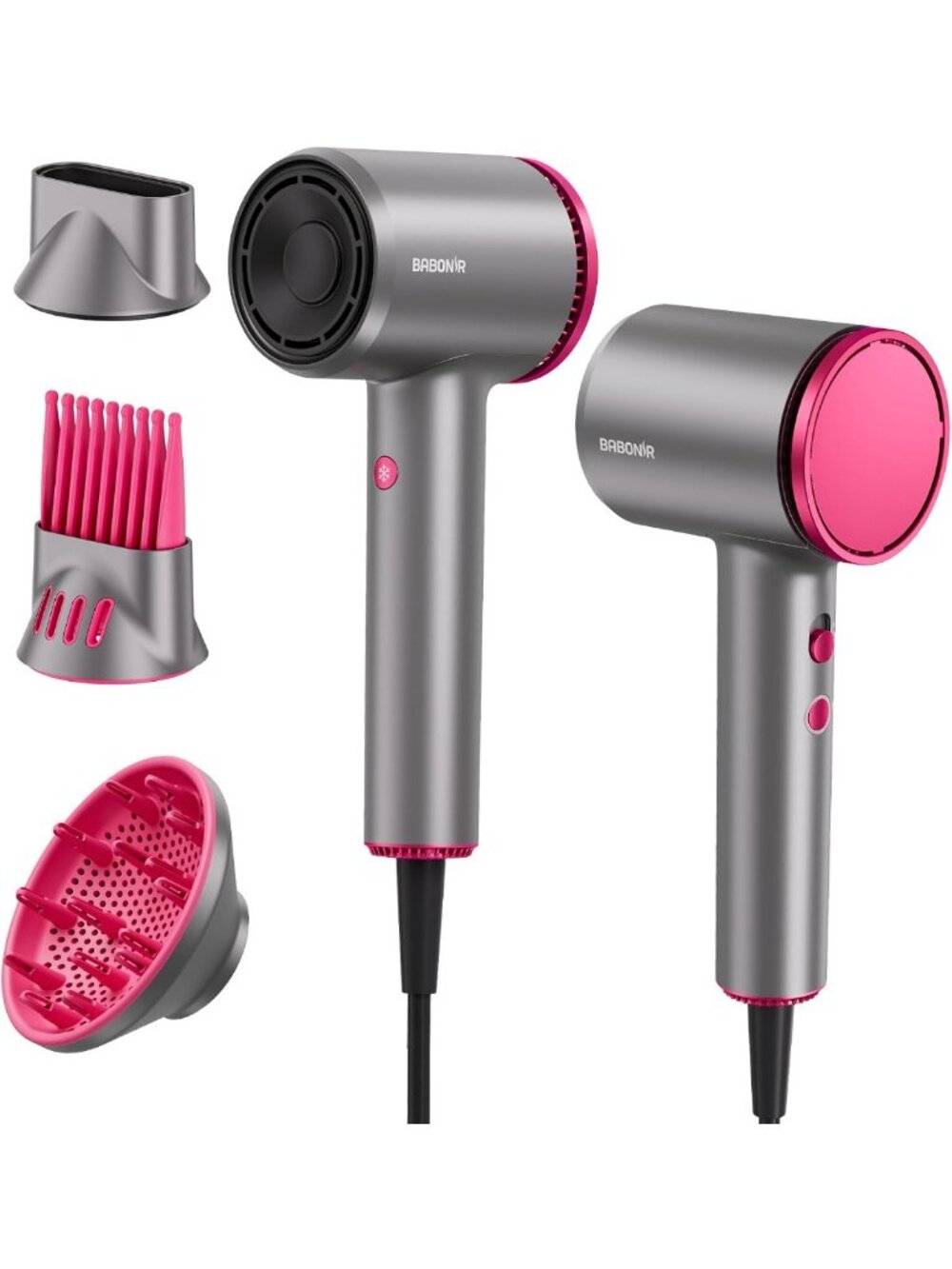 High-Speed Hair Dryer with 110,000 RPM Brushless Motor for Quick Drying